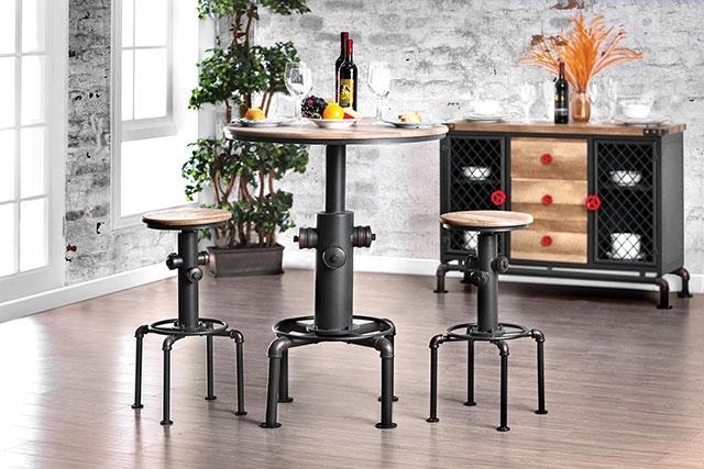 Foskey Antique Black Bar Table - Jay's Mattress Plus (NY)