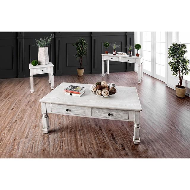 Joliet Antique White Coffee Table - Jay's Mattress Plus (NY)