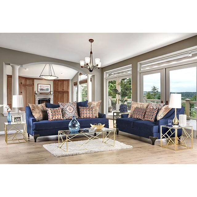 Sisseton Navy Love Seat - Jay's Mattress Plus (NY)