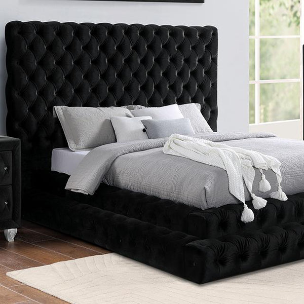 STEFANIA E.King & Queen Bed, Black & Gray - Jay's Mattress Plus (NY)