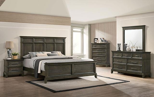 HOUSTON Cal.King, E.King & Queen Bed, Gray - Jay's Mattress Plus (NY)