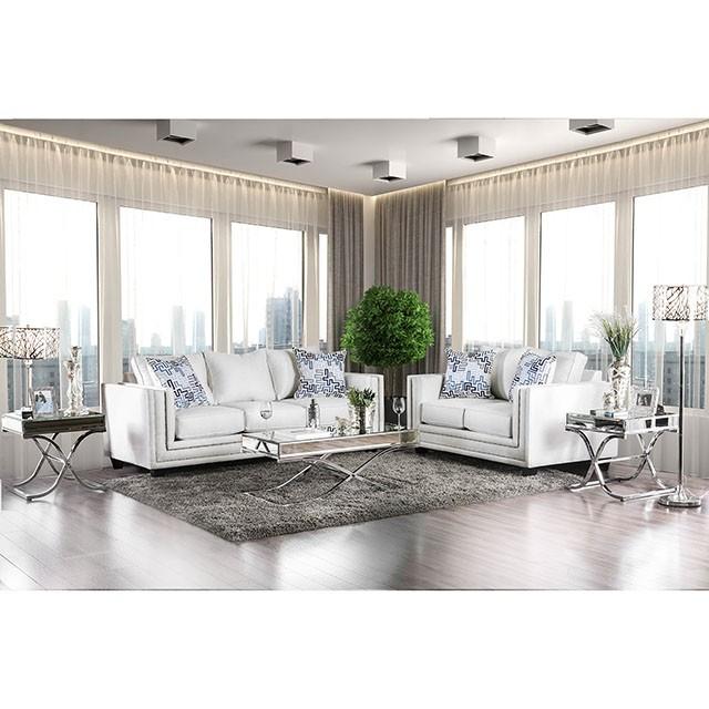 Ilse Off-White/Blue Sofa - Jay's Mattress Plus (NY)