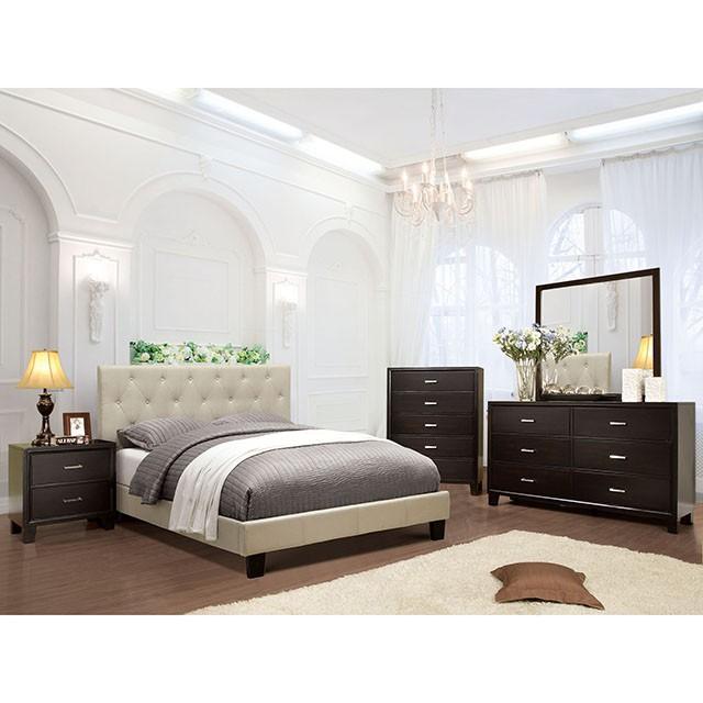 LEEROY Cal.King, E.King, & Full Bed Ivory & Gray - Jay's Mattress Plus (NY)