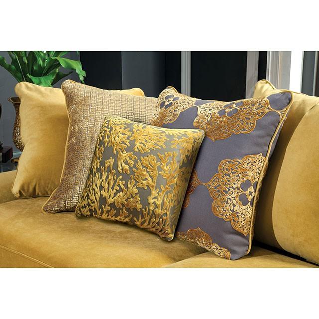 Viscontti Gold/Gray Sofa, Gold - Jay's Mattress Plus (NY)