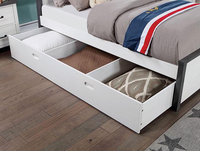 PRIAM Full & Twin Bed, White/Gray, Pink, Chrome, & Yellow - Jay's Mattress Plus (NY)