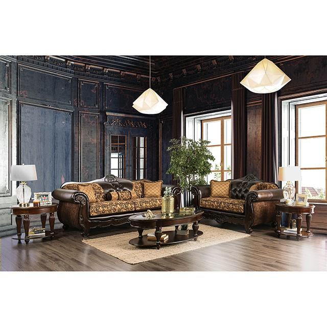 Quirino Tan/Dark Brown Sofa - Jay's Mattress Plus (NY)