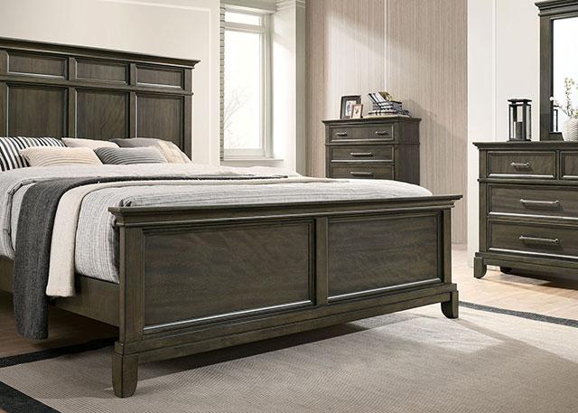 HOUSTON Cal.King, E.King & Queen Bed, Gray - Jay's Mattress Plus (NY)