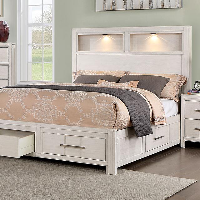 KARLA Cal.King, E.King & Queen Bed, Gray & White - Jay's Mattress Plus (NY)