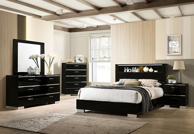 Carlie Bed White & Black - Jay's Mattress Plus (NY)