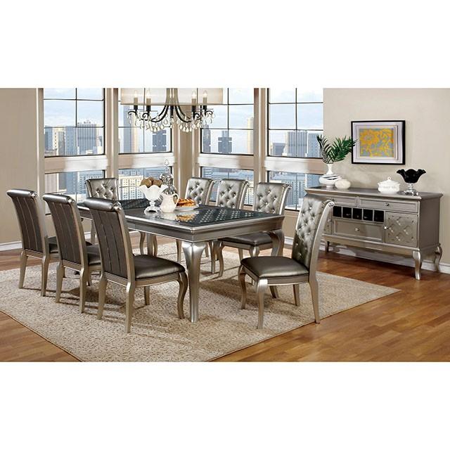 Amina Champagne 66" Dining Table