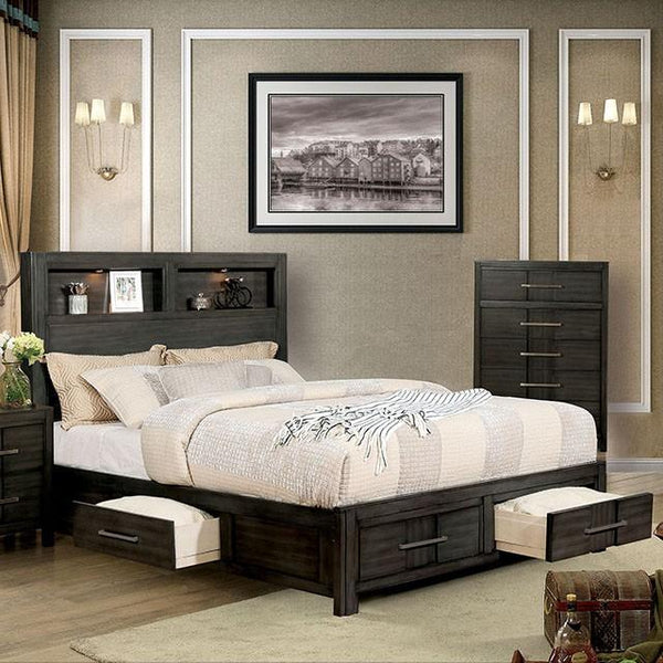 KARLA Cal.King, E.King & Queen Bed, Gray & White - Jay's Mattress Plus (NY)