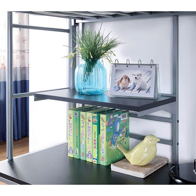Opal Iii Black & Silver Twin Loft Bed - Jay's Mattress Plus (NY)