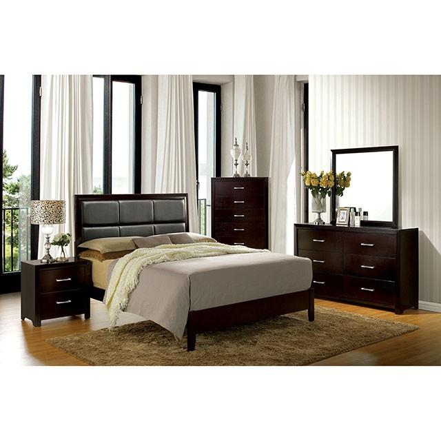 JANINE Espresso Cal.King & E.King Bed - Jay's Mattress Plus (NY)