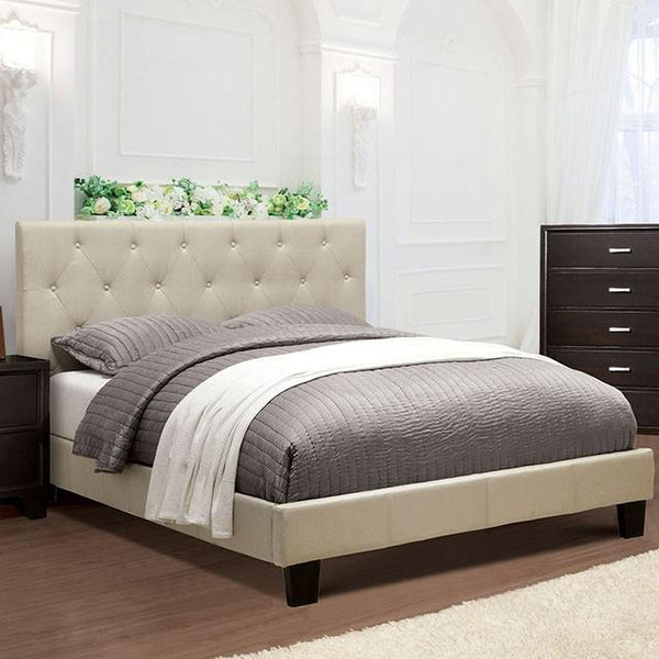 LEEROY Queen & Twin Bed Ivory & Gray - Jay's Mattress Plus (NY)