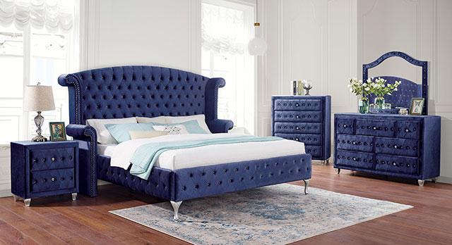 Alzir Bed Grey & Blue - Jay's Mattress Plus (NY)