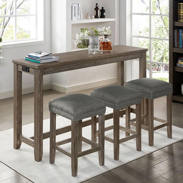 Caerleon 3 & 4 Piece Counter Ht. Set Gray & Blue - Jay's Mattress Plus (NY)
