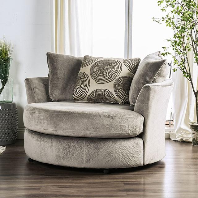 Bonaventura Gray/Pattern Swivel Chair - Jay's Mattress Plus (NY)