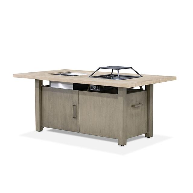 Bordeaux Dining Table w/ Fire Pit & Cooler - Jay's Mattress Plus (NY)