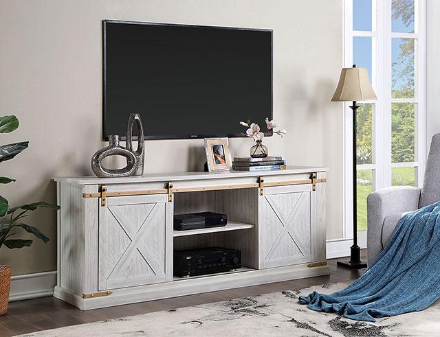 BORREGO TV Stand, Antique White - Jay's Mattress Plus (NY)