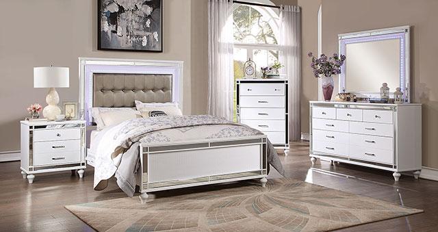 BRACHIUM Night Stand, White - Jay's Mattress Plus (NY)