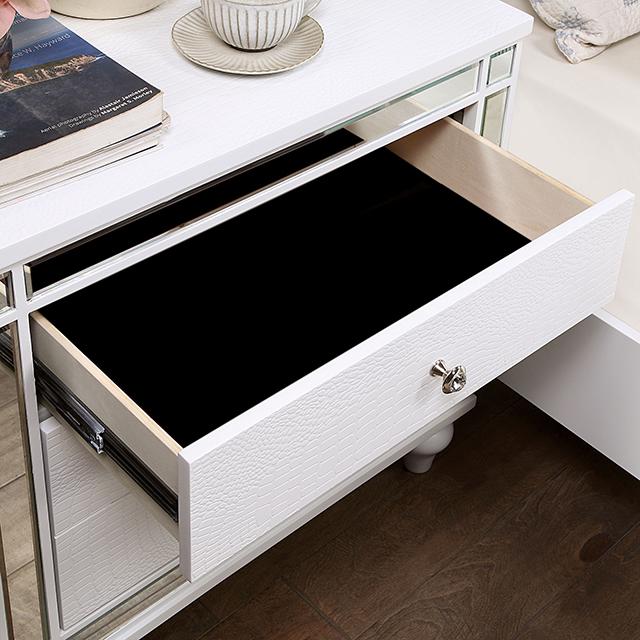 BRACHIUM Night Stand, White - Jay's Mattress Plus (NY)