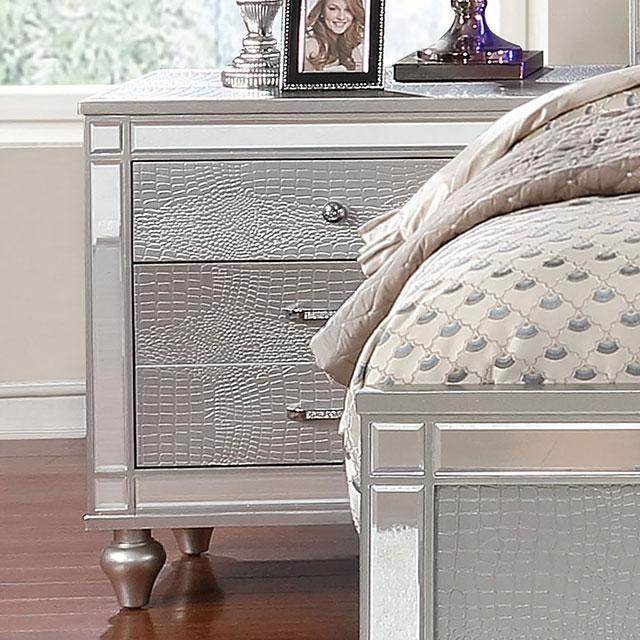 Brachium Silver Night Stand - Jay's Mattress Plus (NY)