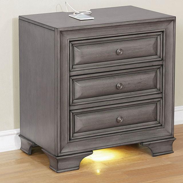 Brandt Gray Night Stand - Jay's Mattress Plus (NY)