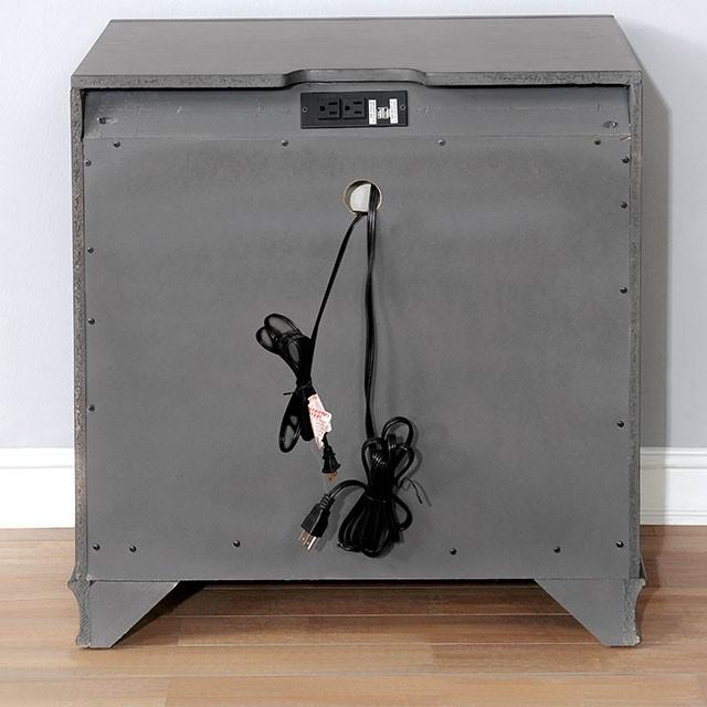 Brandt Gray Night Stand - Jay's Mattress Plus (NY)