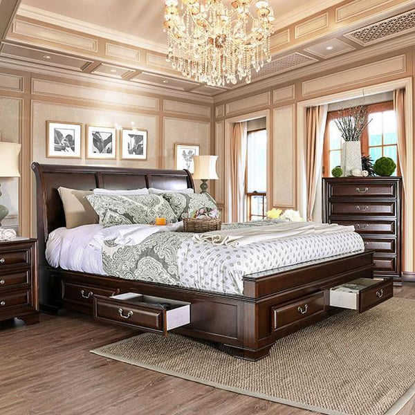 Brandt Brown Cherry Cal.King, E.King & Queen Bed - Jay's Mattress Plus (NY)