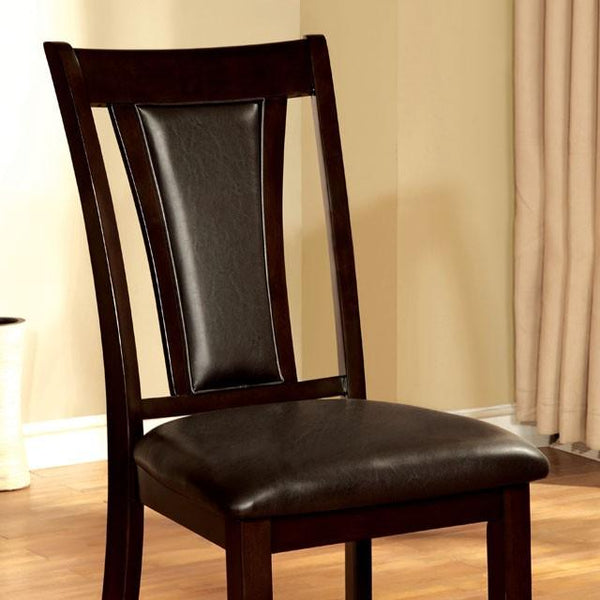 BRENT Dark Cherry/Espresso Side Chair (2/CTN) - Jay's Mattress Plus (NY)