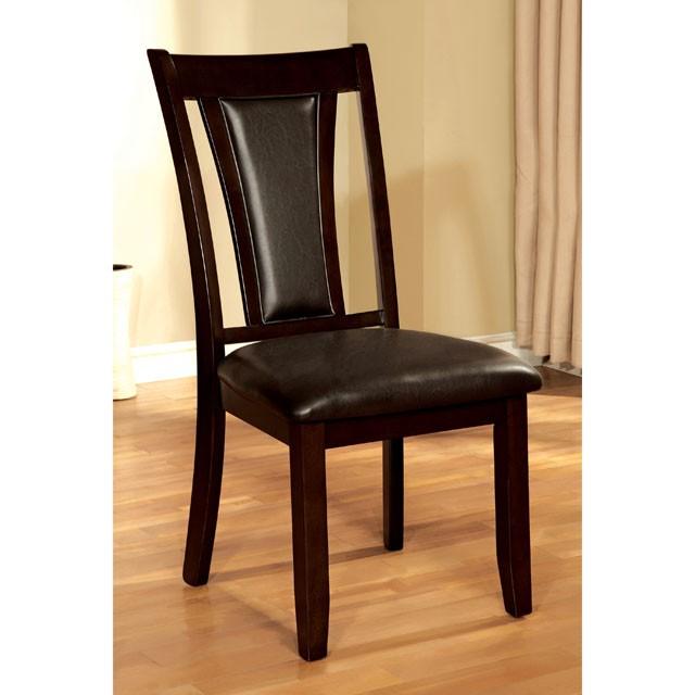BRENT Dark Cherry/Espresso Side Chair (2/CTN) - Jay's Mattress Plus (NY)