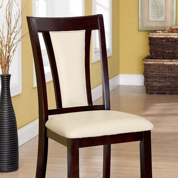 BRENT Dark Cherry/Ivory Side Chair (2/CTN) - Jay's Mattress Plus (NY)
