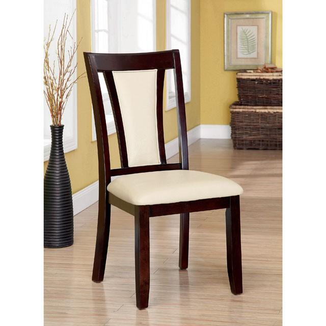 BRENT Dark Cherry/Ivory Side Chair (2/CTN) - Jay's Mattress Plus (NY)