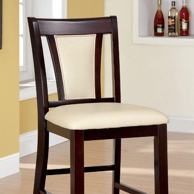 BRENT II Dark Cherry/Ivory Counter Ht. Chair (2/CTN) - Jay's Mattress Plus (NY)