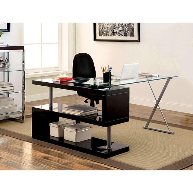 BRONWEN Black Desk - Jay's Mattress Plus (NY)