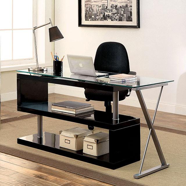 BRONWEN Black Desk - Jay's Mattress Plus (NY)