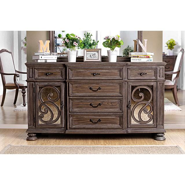 ARCADIA Rustic Natural Tone, Ivory Dining Table - Jay's Mattress Plus (NY)