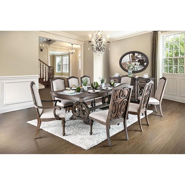 ARCADIA Rustic Natural Tone, Ivory Dining Table - Jay's Mattress Plus (NY)