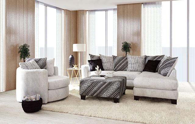 EIMEAR Swivel Chair, Off-white/Black - Jay's Mattress Plus (NY)