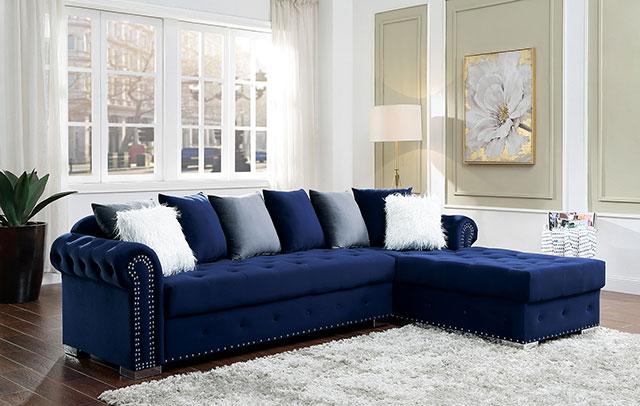 WILMINGTON Sectional, Blue - Jay's Mattress Plus (NY)