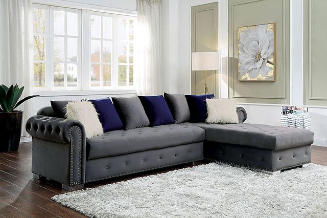 WILMINGTON Sectional, Gray - Jay's Mattress Plus (NY)