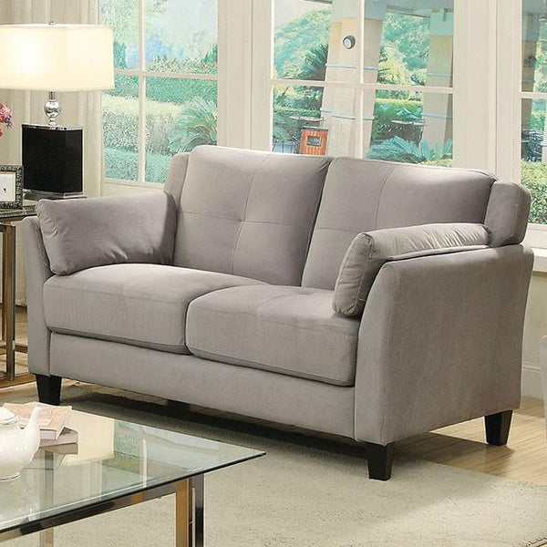YSABEL Warm Gray Love Seat, Warm Gray (K/D) - Jay's Mattress Plus (NY)