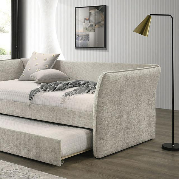Yuri Twin Daybed w/ Trundle Beige - Jay's Mattress Plus (NY)