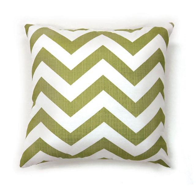 ZOE 22" X 22" Pillow, Green Chevron (2/CTN) - Jay's Mattress Plus (NY)