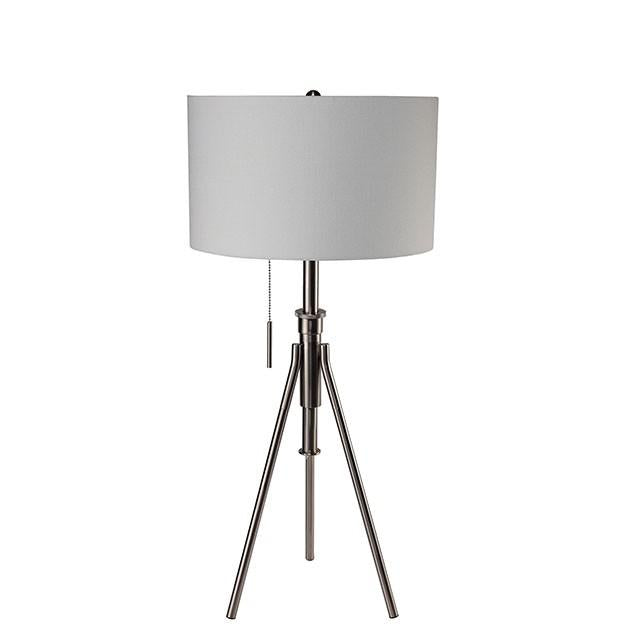 Zaya Brushed Steel Table Lamp - Jay's Mattress Plus (NY)