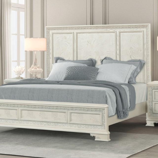 Stella Mia E.King & Queen Bed White & White - Jay's Mattress Plus (NY)