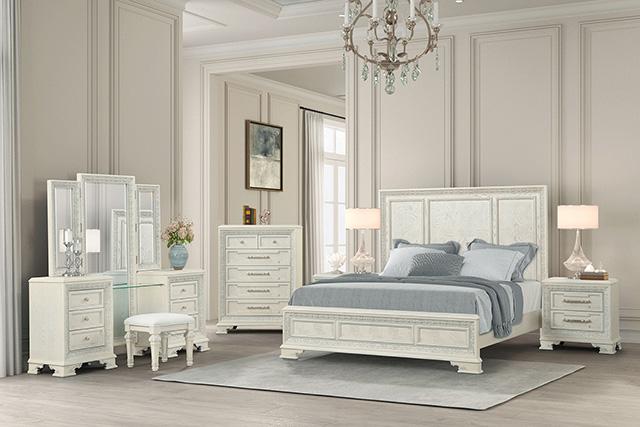 Stella Mia E.King & Queen Bed White & White - Jay's Mattress Plus (NY)