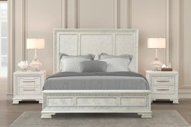 Stella Mia E.King & Queen Bed White & White - Jay's Mattress Plus (NY)