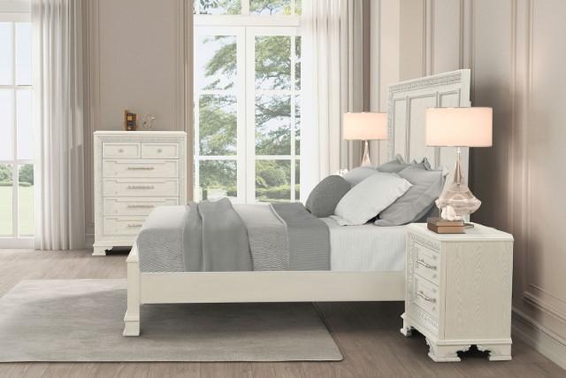 Stella Mia E.King & Queen Bed White & White - Jay's Mattress Plus (NY)