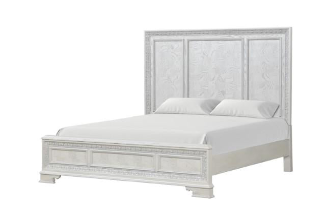 Stella Mia E.King & Queen Bed White & White - Jay's Mattress Plus (NY)